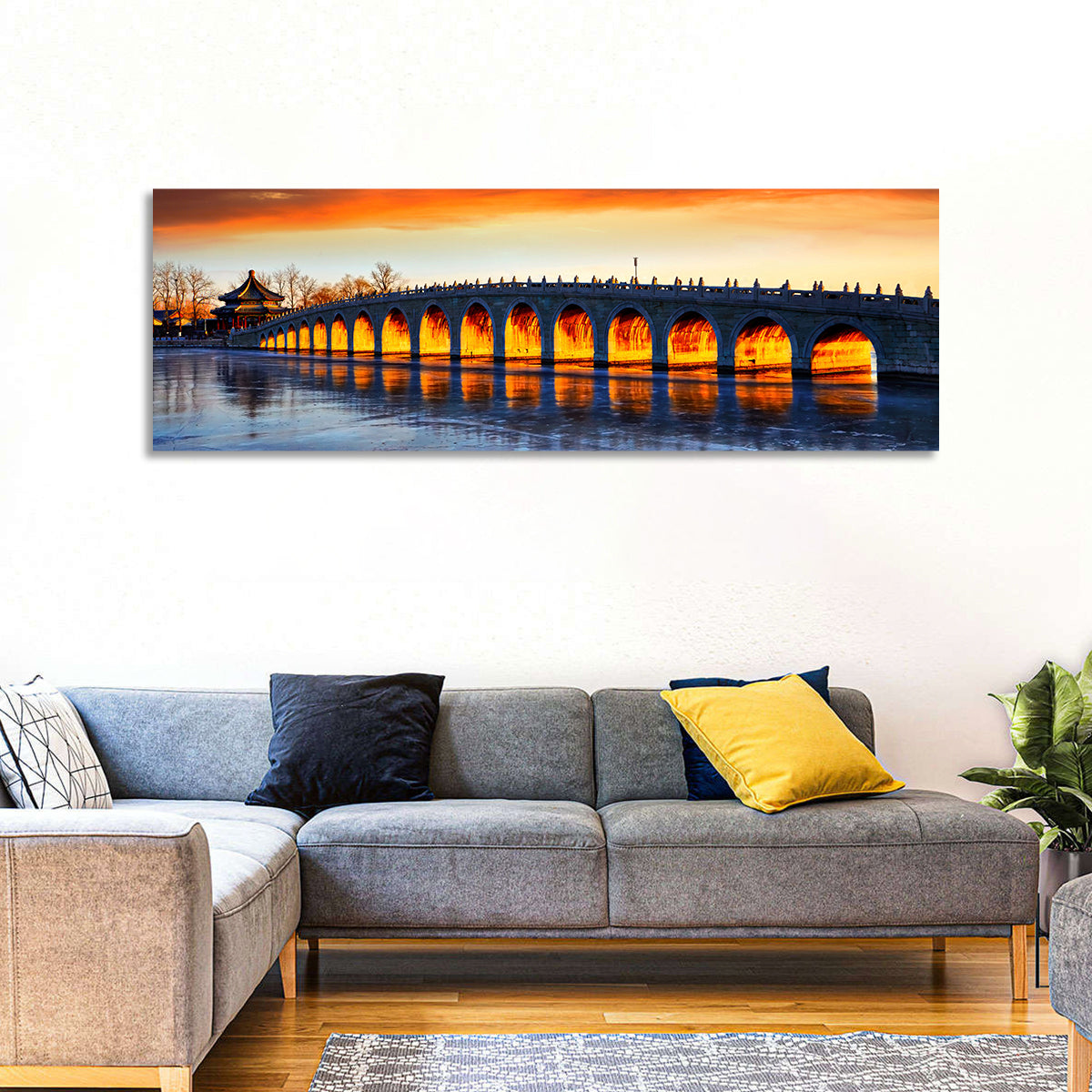 Seventeen-arch Bridge at Golden Hour Wall Art