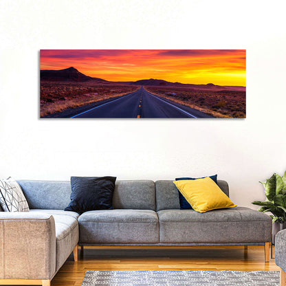 Infinite Road Sunset Wall Art