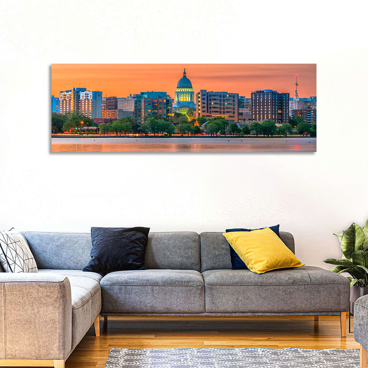 Madison State Capitol Skyline Wall Art