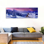 Snowy Mountain Cabin Wall Art
