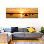 Lake Mendota Golden Sailboats Wall Art