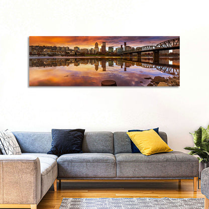 Portland Downtown Skyline Wall Art