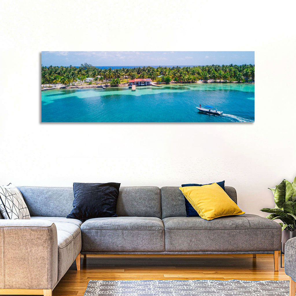 Belize Reef Island Pier Wall Art