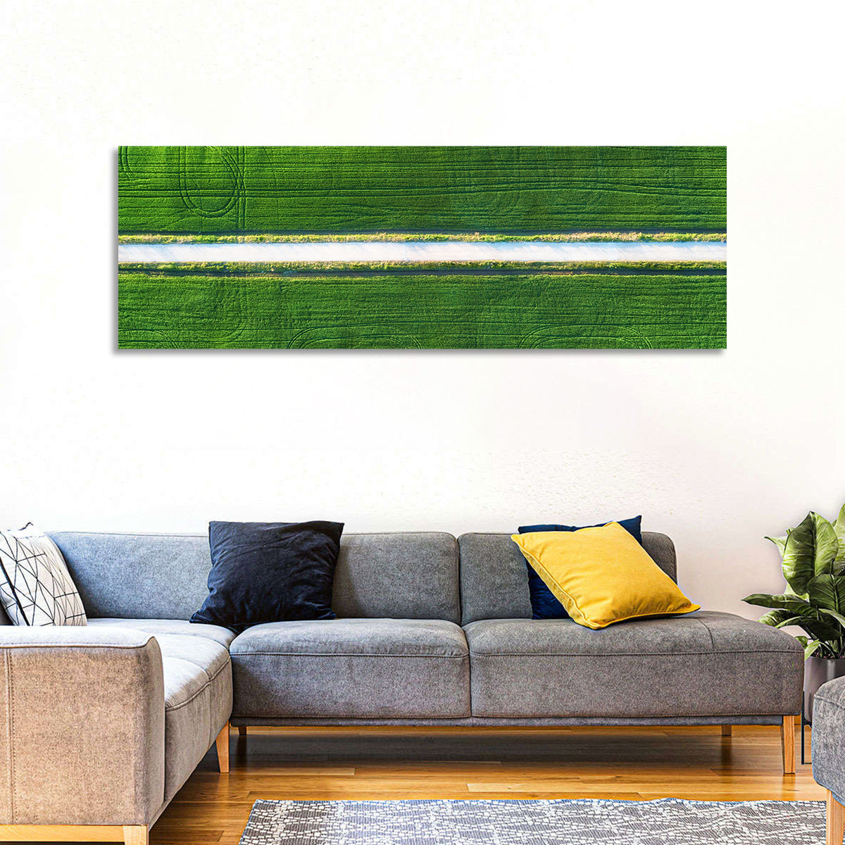 Aerial Irrigation Canal View Wall Art