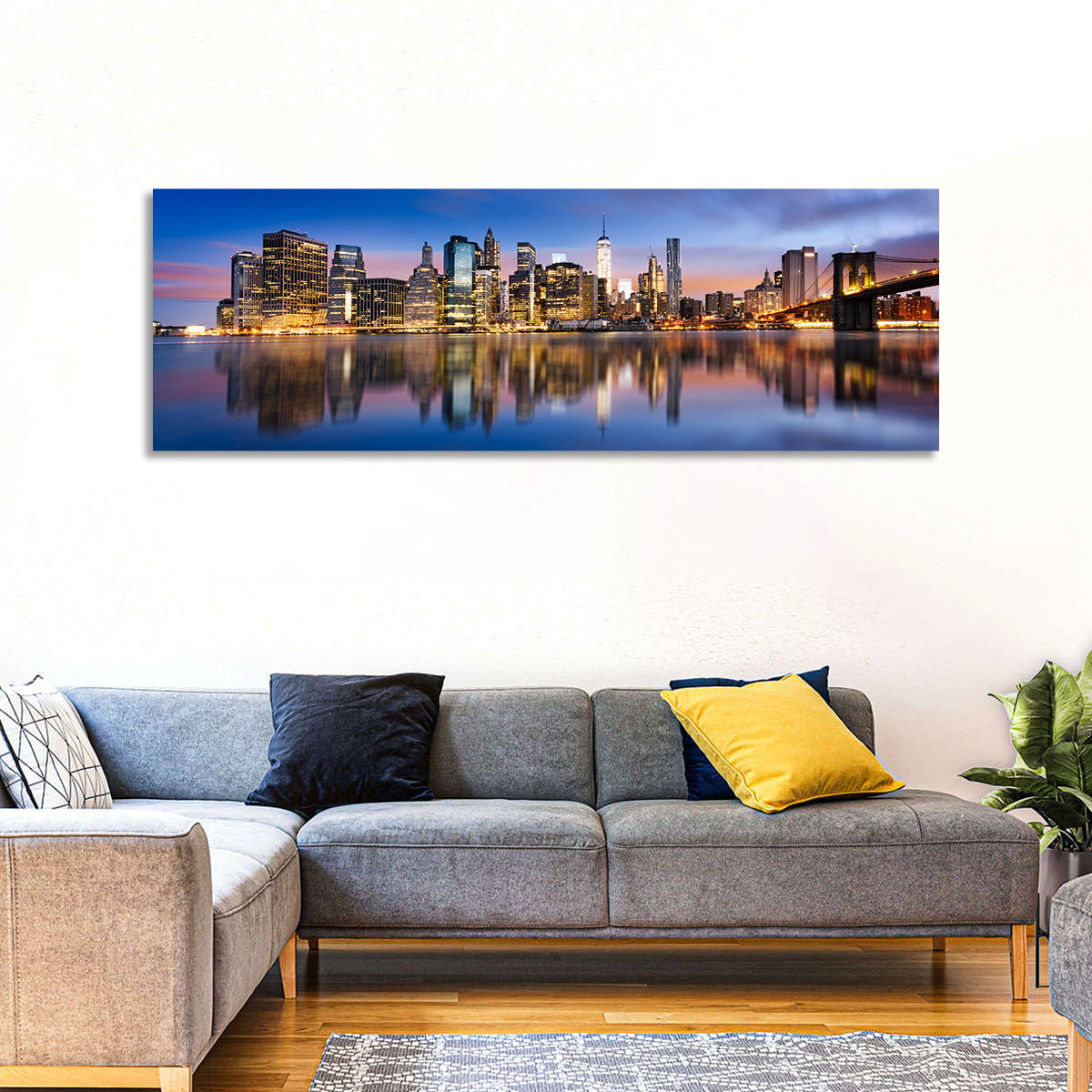 Manhattan Skyline at Twilight Wall Art