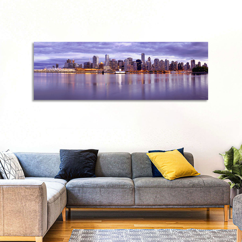 Vancouver Skyline at Twilight Wall Art