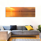 Øresund Bridge in Golden Light Wall Art