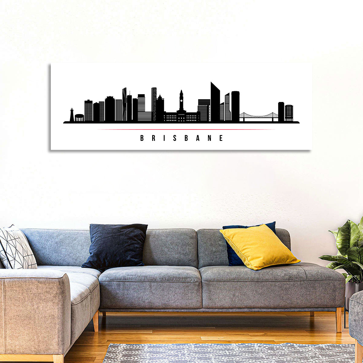 Brisbane City Skyline Wall Art