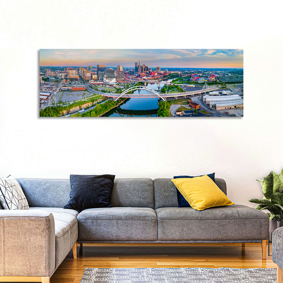 Nashville Skyline at Golden Hour Wall Art