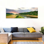 Elbe River at Golden Hour Wall Art
