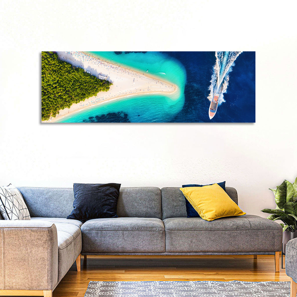 Zlatni Rat Beach Aerial, Bol Croatia Wall Art