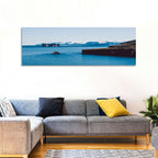 Calm Blue Lake with Coastal Cliffs Wall Art