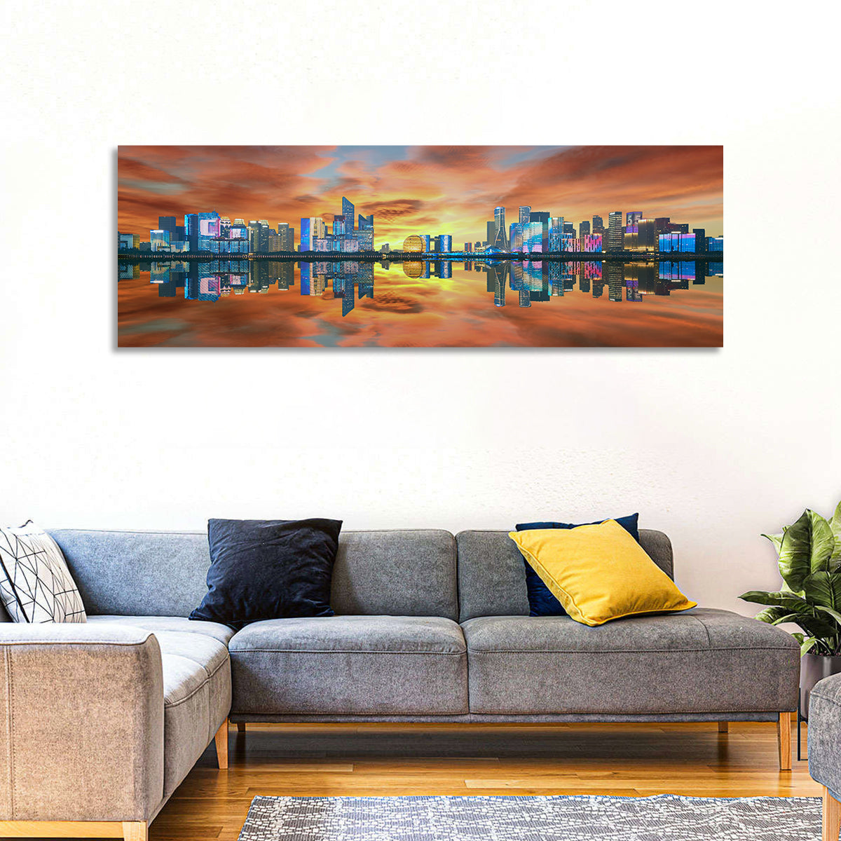 Hangzhou Golden Sphere Skyline at Dusk Wall Art