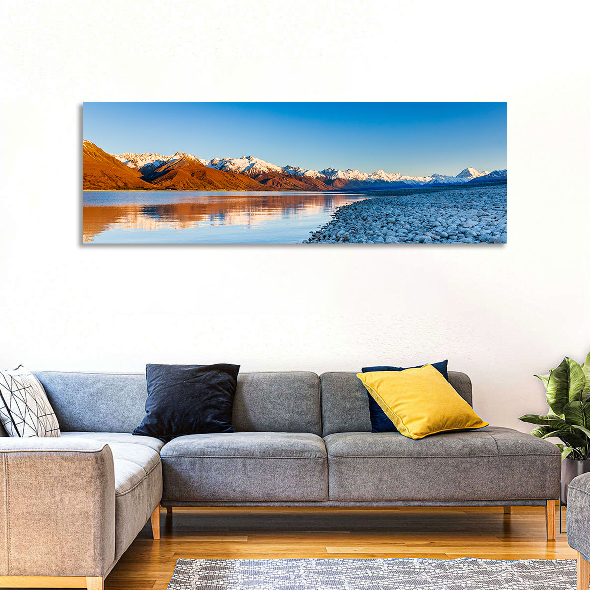 Lake Pukaki Sunset Reflection Wall Art