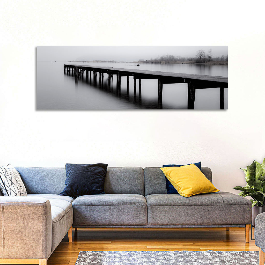 Misty Lake Jetty Wall Art