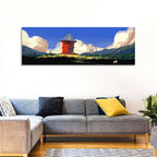 Red Tower in Meadow Wall Art