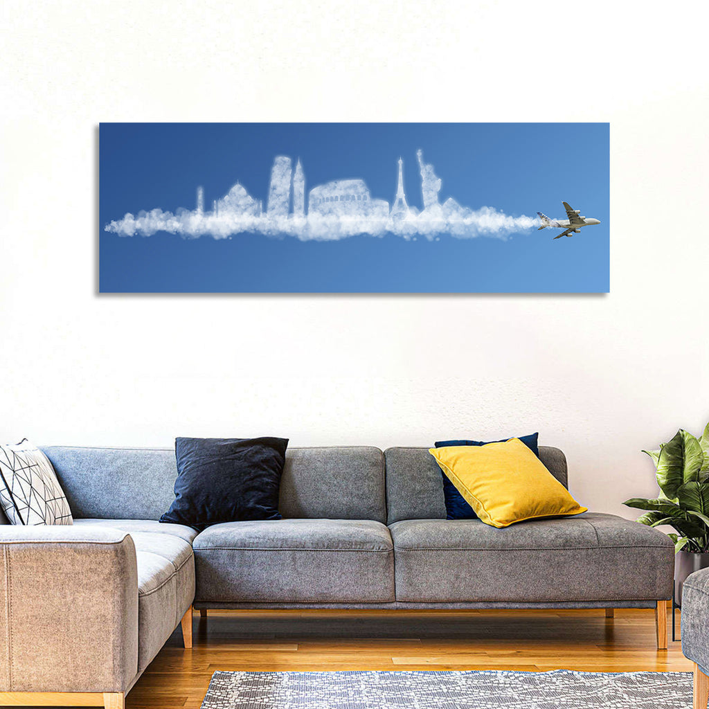 World Tour Cloud Skyline Wall Art