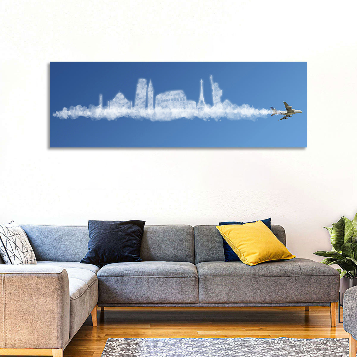 World Tour Cloud Skyline Wall Art