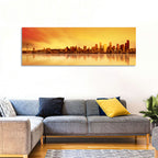 Seattle Skyline in Golden Hour Wall Art