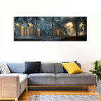 Sunlit Snow Covered Forest Wall Art
