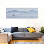 Sailboat and Misty Mountains Wall Art