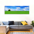 Solitary Tree Over Green Meadow Wall Art