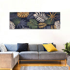 Layered Tropical Leaves Pattern Wall Art