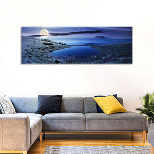 Mountain Lake at Night Wall Art