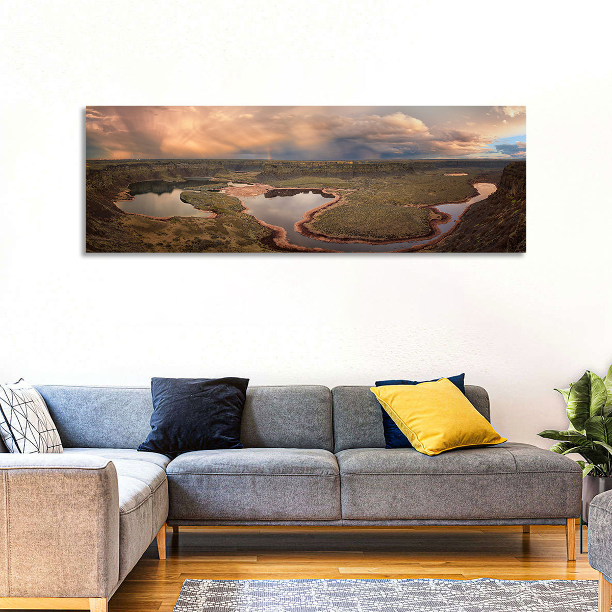 Soap Lake Storm Rainbow Wall Art