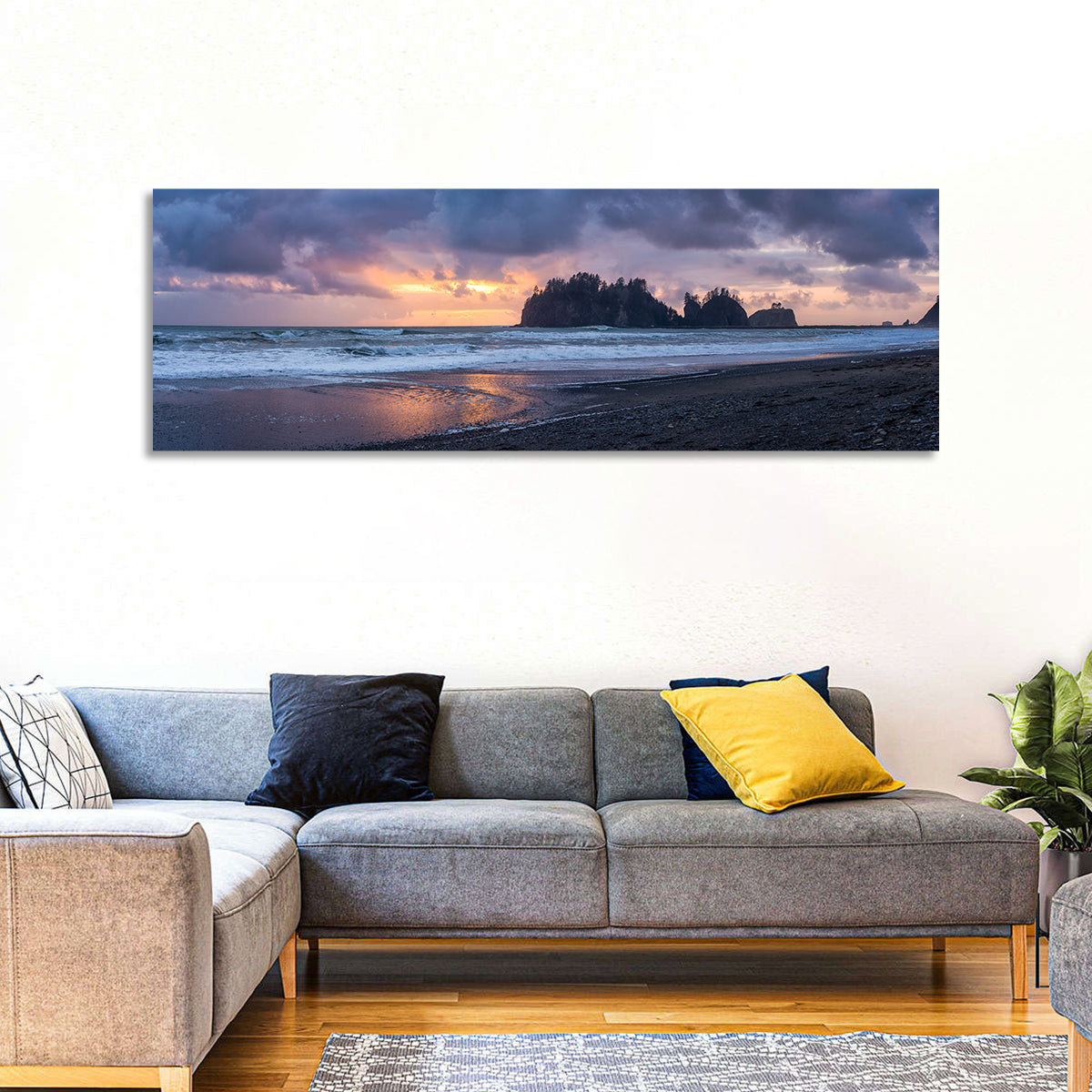 Rialto Beach Sea Stacks at Sunset Wall Art