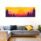 Crimson Peaks at Sunset Wall Art