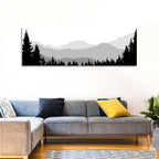 Foggy Mountain Silhouettes Wall Art
