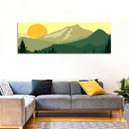 Sunset Over Green Mountains Wall Art