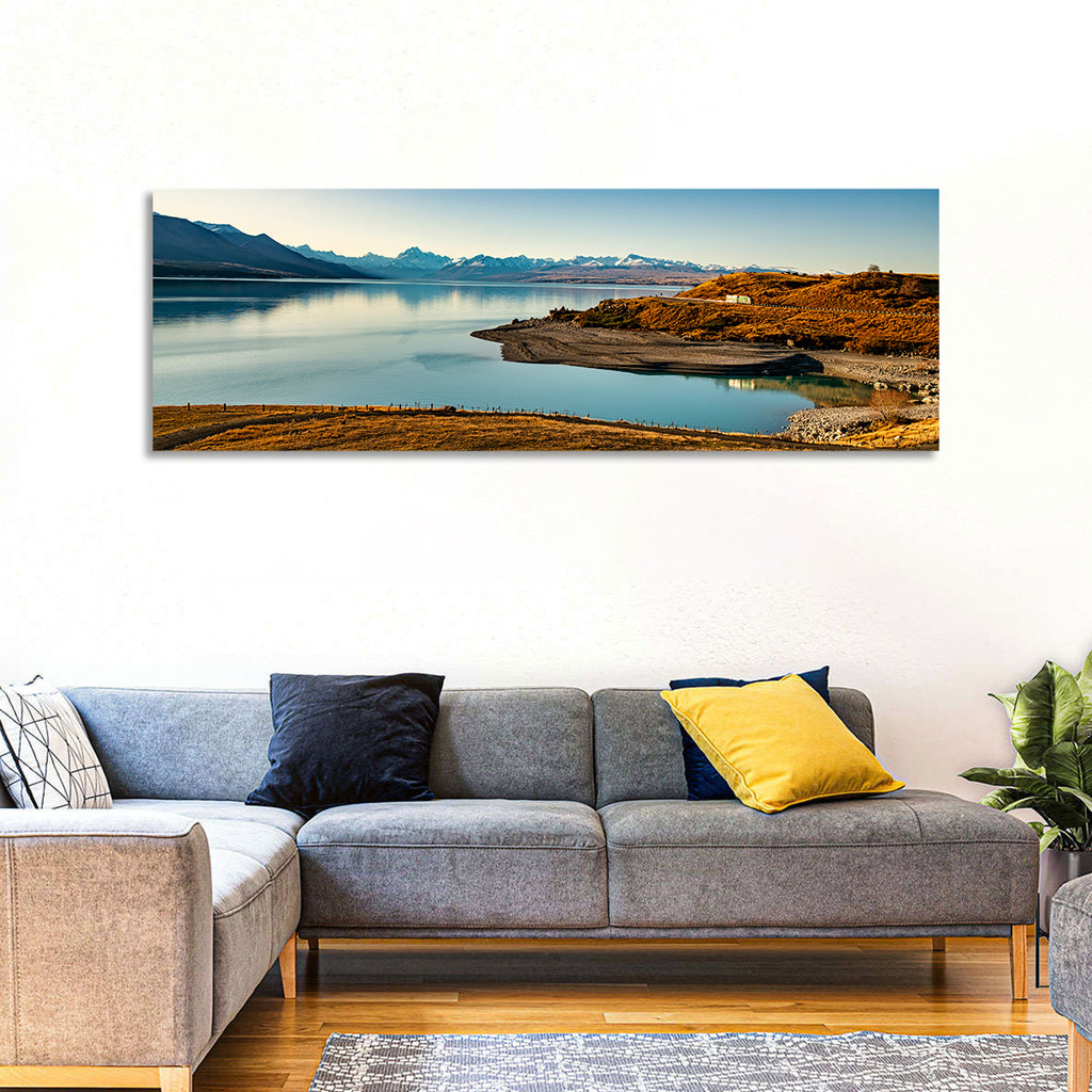Lake Pukaki Golden Hour with Mount Cook Wall Art