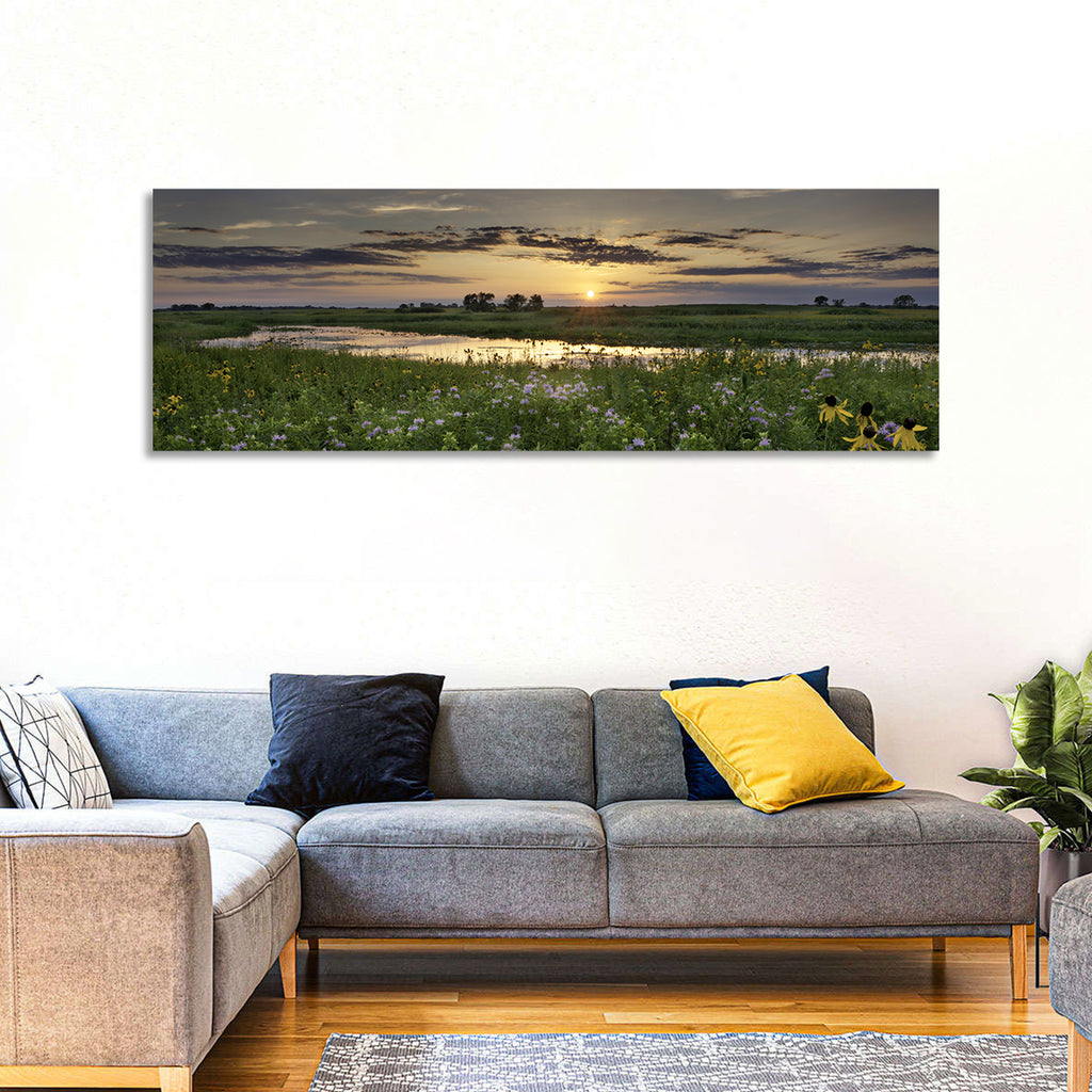 Illinois Fields Sunset Wall Art