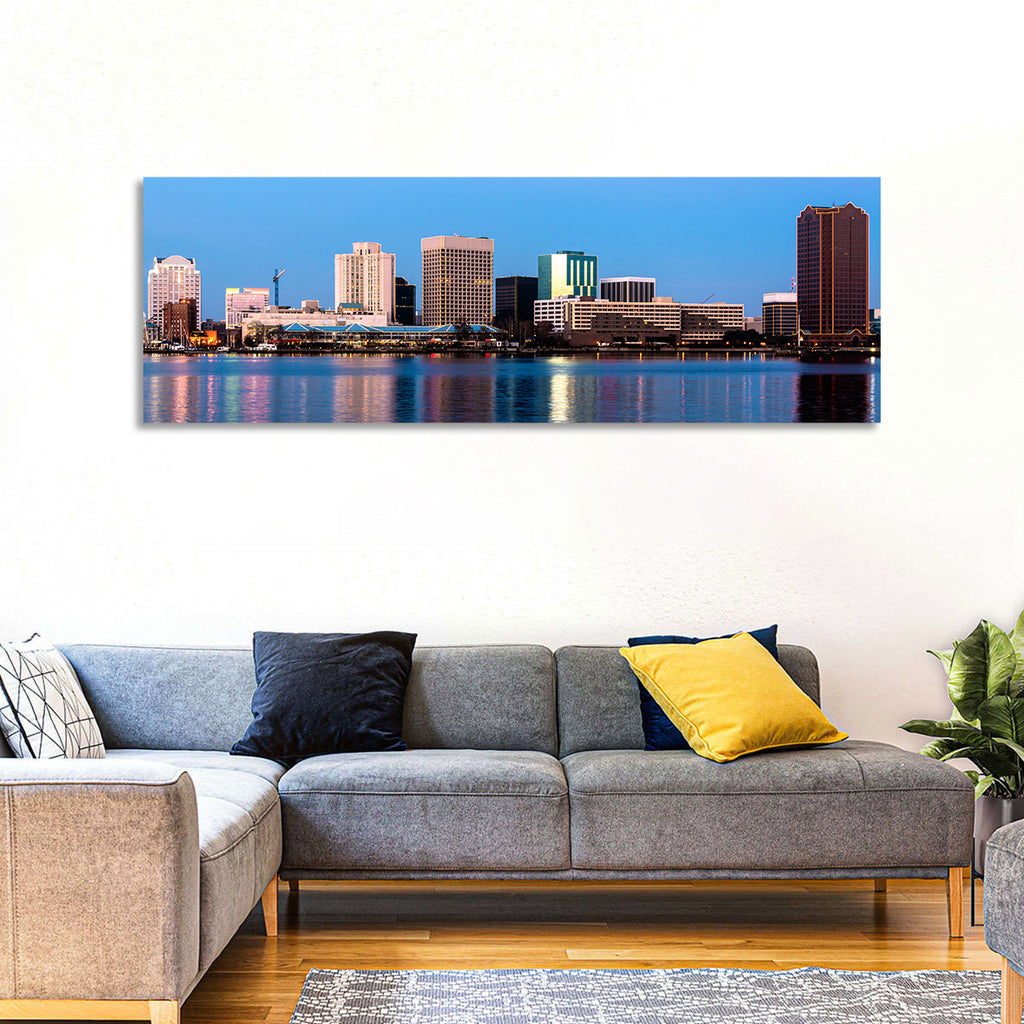 Norfolk Skyline at Twilight Wall Art