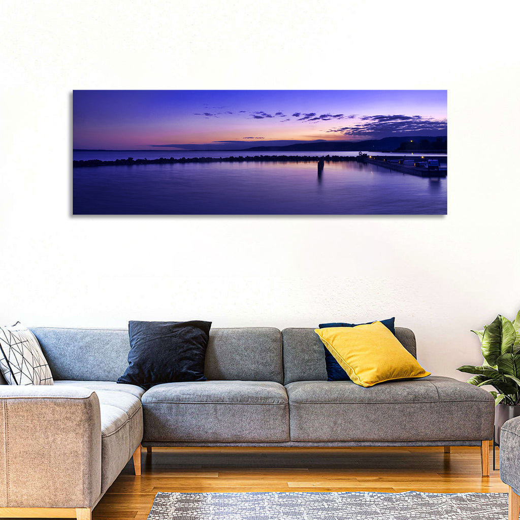 Lake Balaton Twilight Pier Wall Art