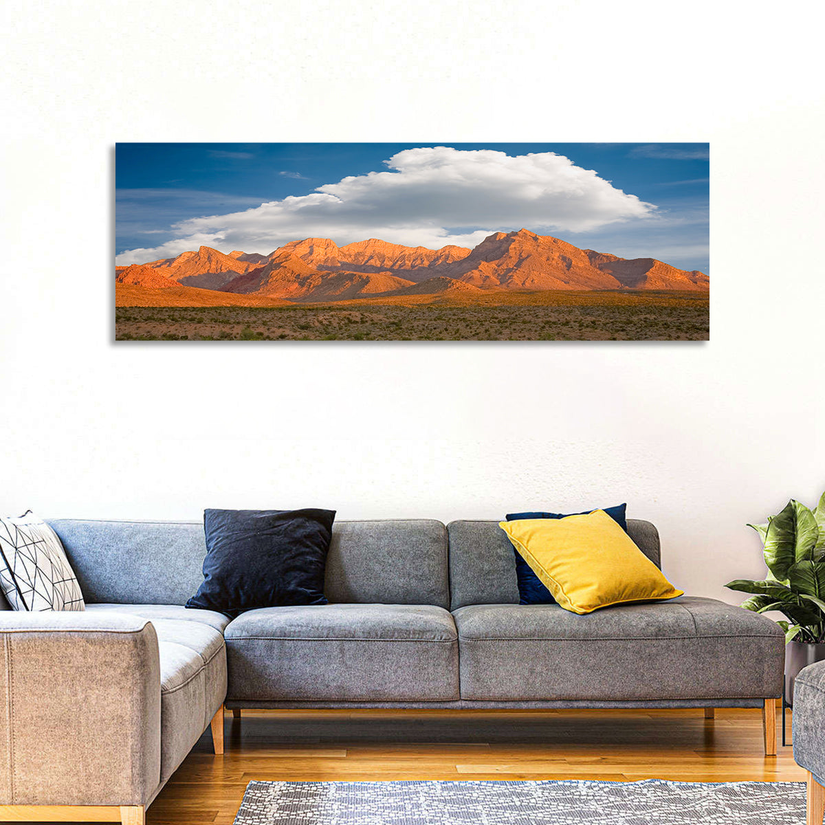 Red Rock Canyon Iii Wall Art in a room, panoramic