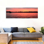 Lake James Sunset with Boat Wall Art