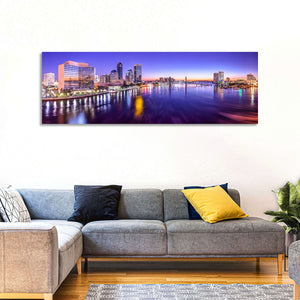 Jacksonville City Skyline Wall Art