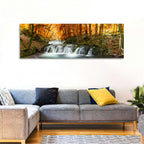 Autumn Forest Waterfall Wall Art