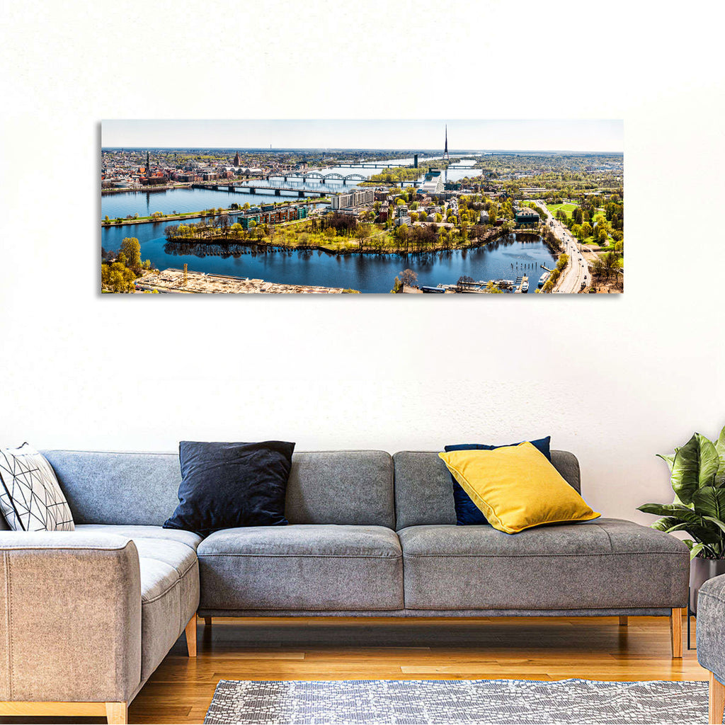 Riga Daugava River View Wall Art