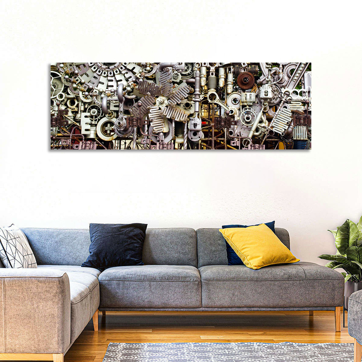 Machine Parts Assembly Wall Art