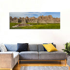 Badlands Meadow and Rock Formations Wall Art