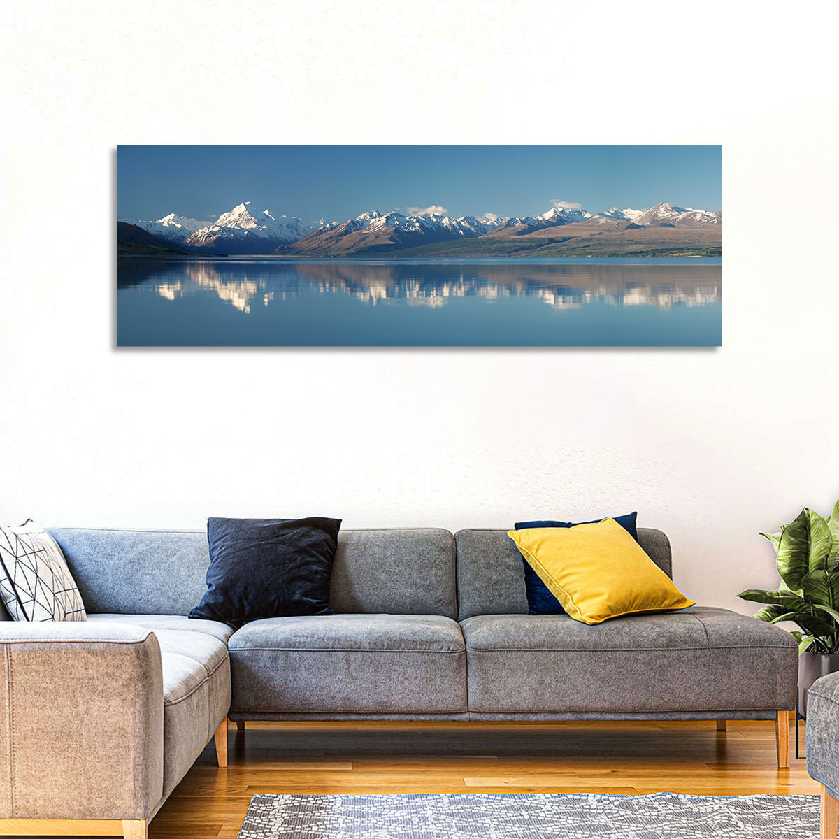 Mount Cook Reflection Over Lake Pukaki Wall Art