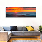 Blue Ridge Sunrise Over Misty Ridges Wall Art