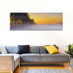 Winter Fog at Sunset Wall Art