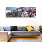 Red Train at Landwasser Viaduct Wall Art