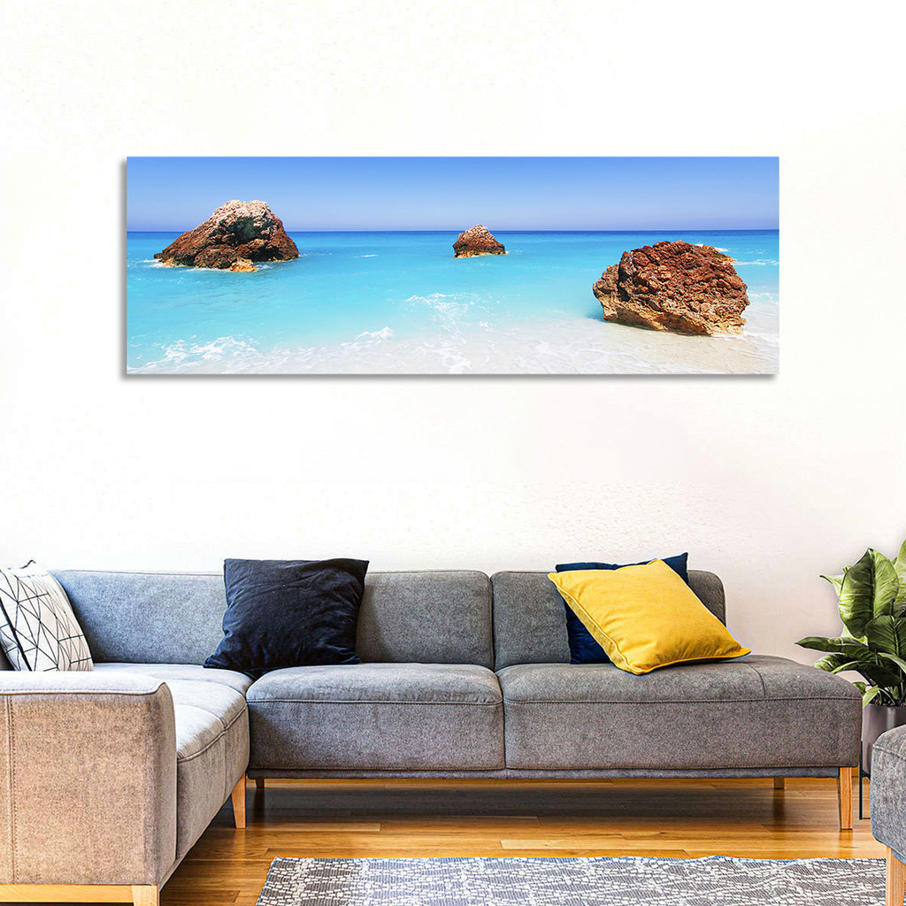 Lefkada Three Rocks Seascape Wall Art