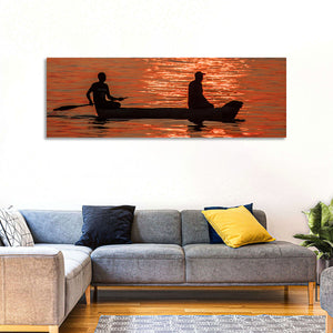 Sailing Boat at Sunset Wall Art